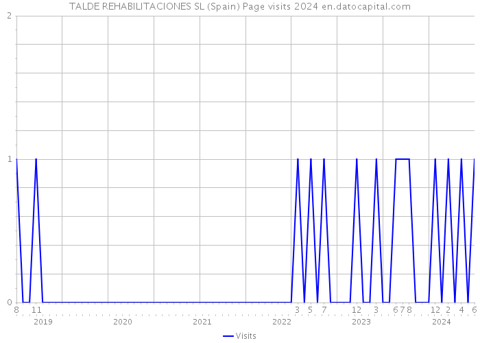 TALDE REHABILITACIONES SL (Spain) Page visits 2024 