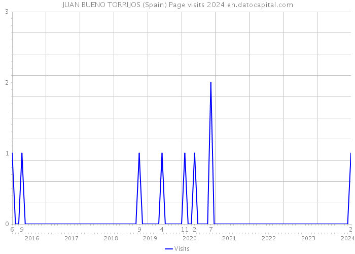JUAN BUENO TORRIJOS (Spain) Page visits 2024 
