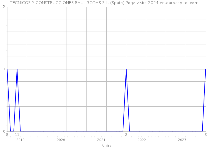 TECNICOS Y CONSTRUCCIONES RAUL RODAS S.L. (Spain) Page visits 2024 