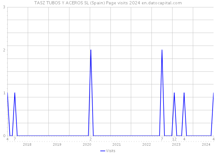 TASZ TUBOS Y ACEROS SL (Spain) Page visits 2024 