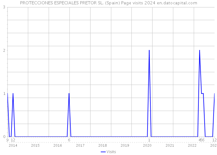 PROTECCIONES ESPECIALES PRETOR SL. (Spain) Page visits 2024 