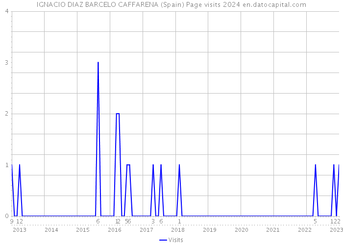 IGNACIO DIAZ BARCELO CAFFARENA (Spain) Page visits 2024 