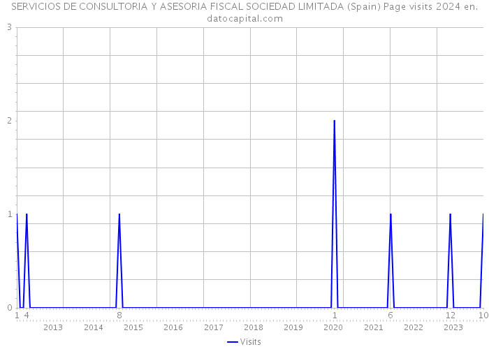 SERVICIOS DE CONSULTORIA Y ASESORIA FISCAL SOCIEDAD LIMITADA (Spain) Page visits 2024 