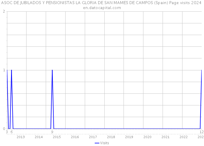 ASOC DE JUBILADOS Y PENSIONISTAS LA GLORIA DE SAN MAMES DE CAMPOS (Spain) Page visits 2024 