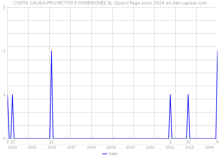 COSTA CALIDA PROYECTOS E INVERSIONES SL (Spain) Page visits 2024 