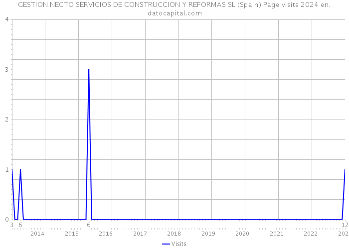 GESTION NECTO SERVICIOS DE CONSTRUCCION Y REFORMAS SL (Spain) Page visits 2024 