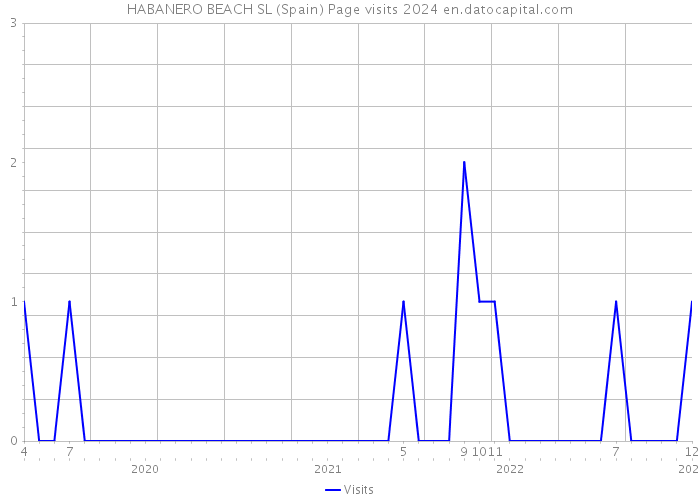 HABANERO BEACH SL (Spain) Page visits 2024 