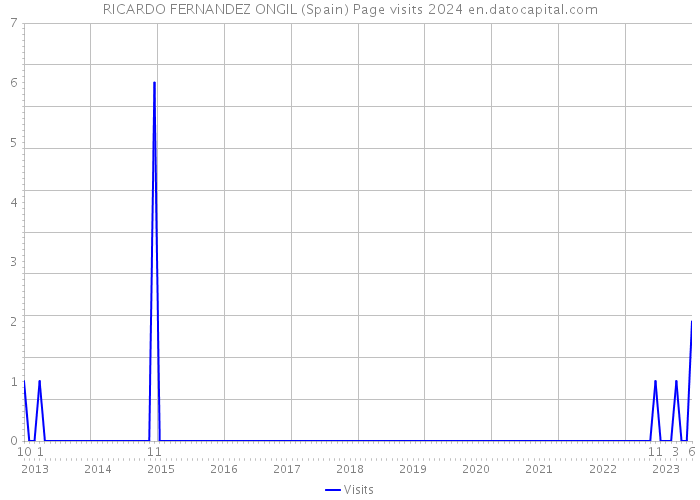 RICARDO FERNANDEZ ONGIL (Spain) Page visits 2024 