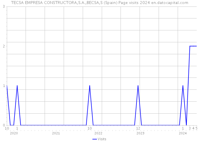 TECSA EMPRESA CONSTRUCTORA,S.A.,BECSA,S (Spain) Page visits 2024 