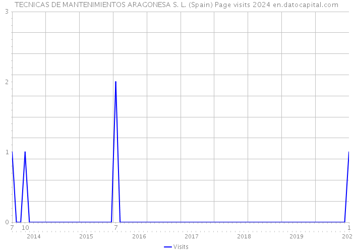 TECNICAS DE MANTENIMIENTOS ARAGONESA S. L. (Spain) Page visits 2024 