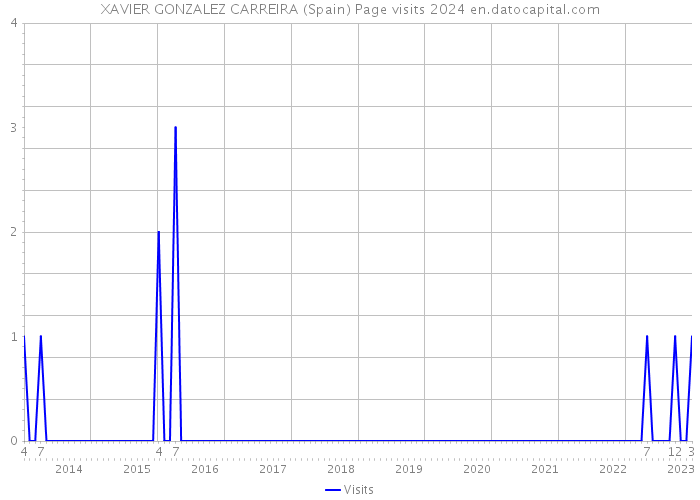 XAVIER GONZALEZ CARREIRA (Spain) Page visits 2024 