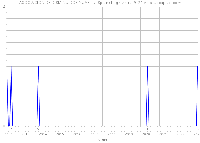 ASOCIACION DE DISMINUIDOS NUAETU (Spain) Page visits 2024 
