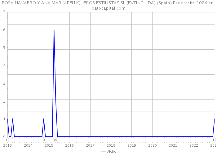 ROSA NAVARRO Y ANA MARIN PELUQUEROS ESTILISTAS SL (EXTINGUIDA) (Spain) Page visits 2024 