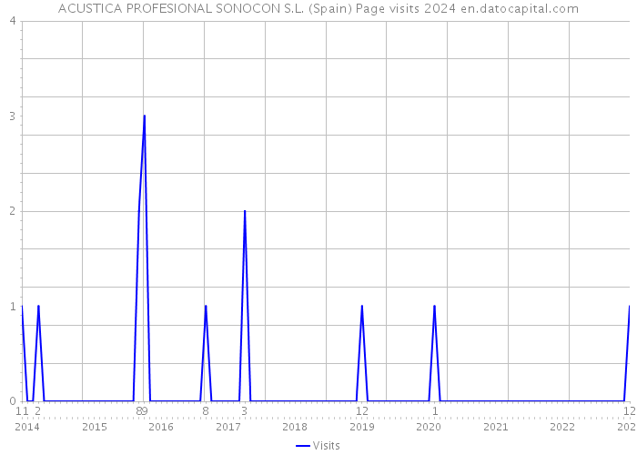 ACUSTICA PROFESIONAL SONOCON S.L. (Spain) Page visits 2024 