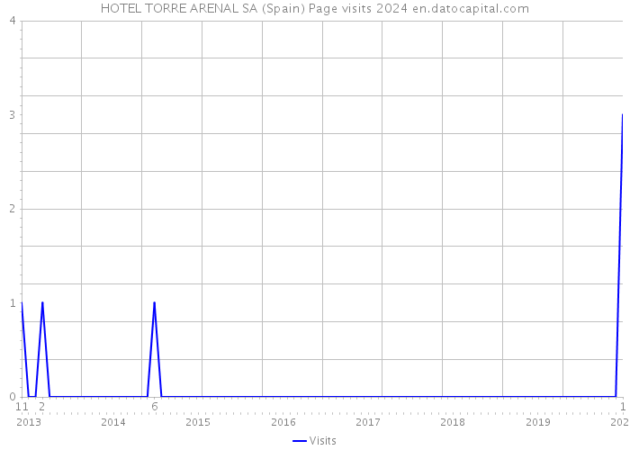 HOTEL TORRE ARENAL SA (Spain) Page visits 2024 