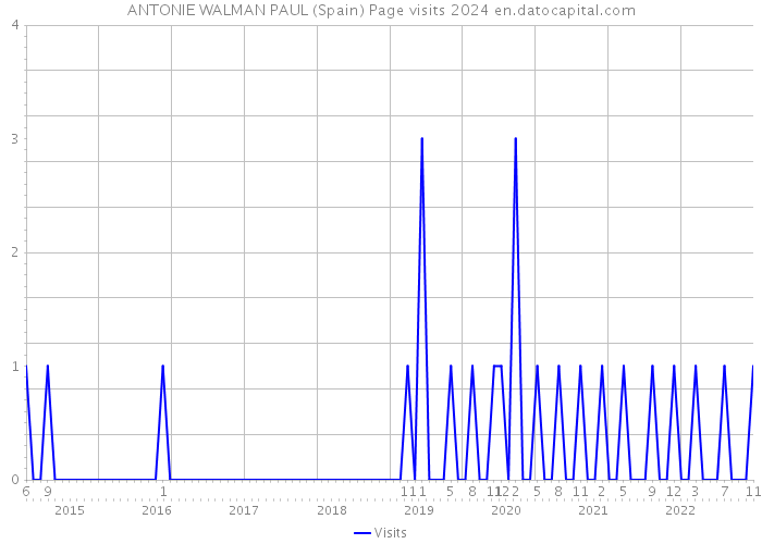 ANTONIE WALMAN PAUL (Spain) Page visits 2024 