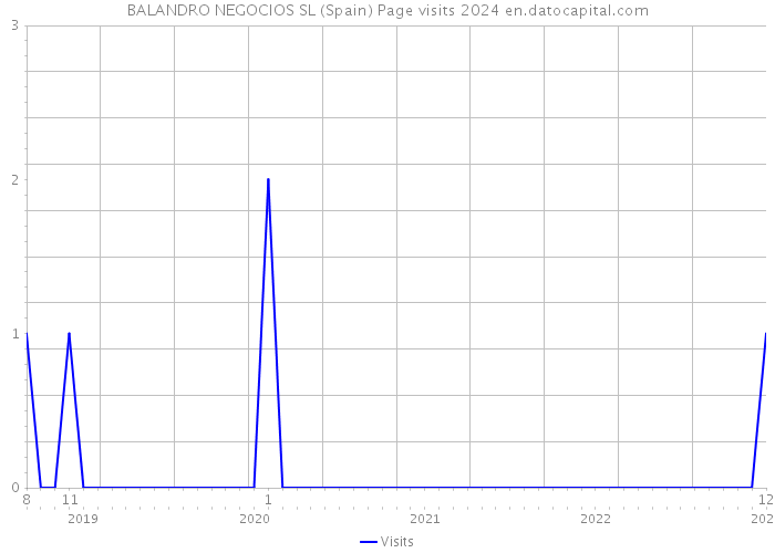 BALANDRO NEGOCIOS SL (Spain) Page visits 2024 