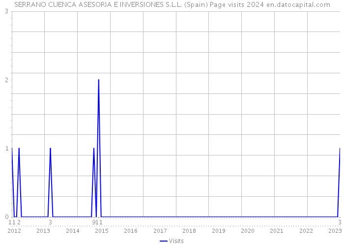 SERRANO CUENCA ASESORIA E INVERSIONES S.L.L. (Spain) Page visits 2024 