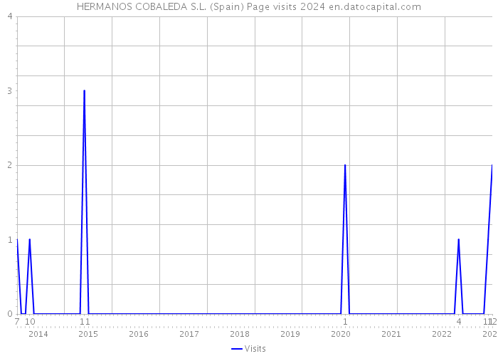HERMANOS COBALEDA S.L. (Spain) Page visits 2024 