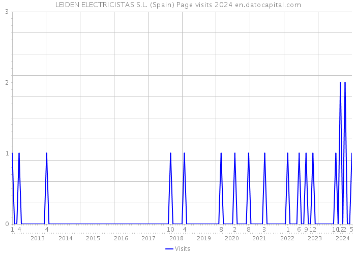 LEIDEN ELECTRICISTAS S.L. (Spain) Page visits 2024 