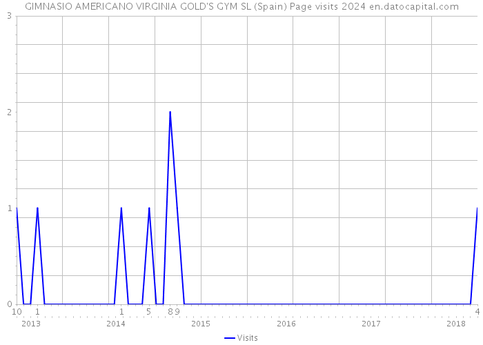 GIMNASIO AMERICANO VIRGINIA GOLD'S GYM SL (Spain) Page visits 2024 