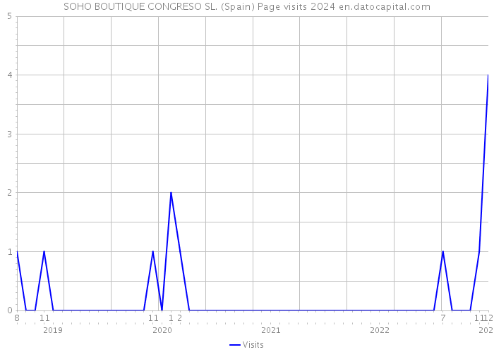 SOHO BOUTIQUE CONGRESO SL. (Spain) Page visits 2024 