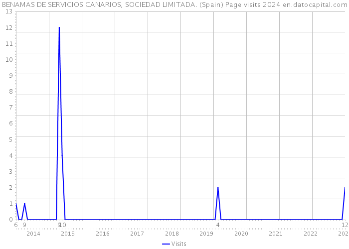 BENAMAS DE SERVICIOS CANARIOS, SOCIEDAD LIMITADA. (Spain) Page visits 2024 