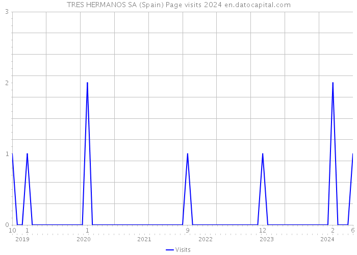 TRES HERMANOS SA (Spain) Page visits 2024 