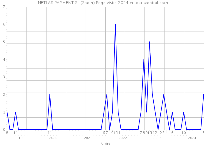 NETLAS PAYMENT SL (Spain) Page visits 2024 