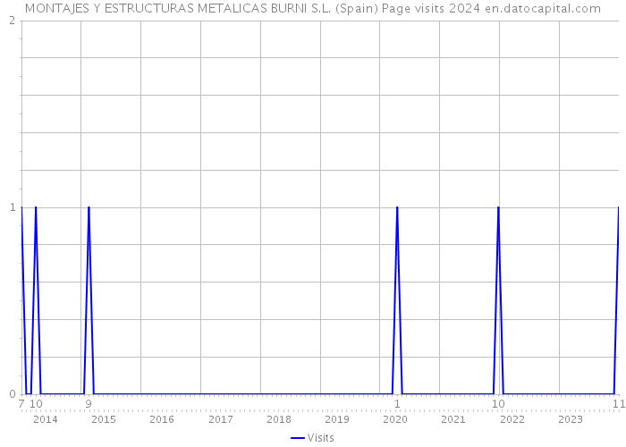 MONTAJES Y ESTRUCTURAS METALICAS BURNI S.L. (Spain) Page visits 2024 