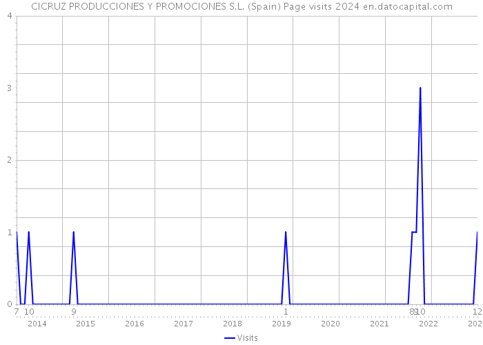 CICRUZ PRODUCCIONES Y PROMOCIONES S.L. (Spain) Page visits 2024 