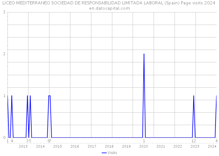 LICEO MEDITERRANEO SOCIEDAD DE RESPONSABILIDAD LIMITADA LABORAL (Spain) Page visits 2024 