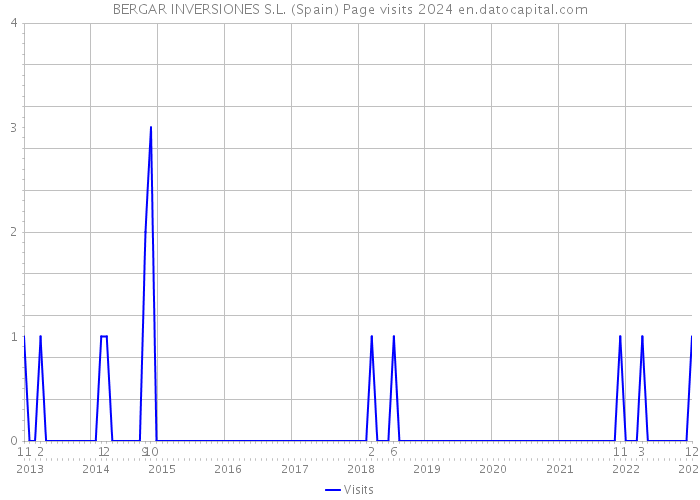 BERGAR INVERSIONES S.L. (Spain) Page visits 2024 