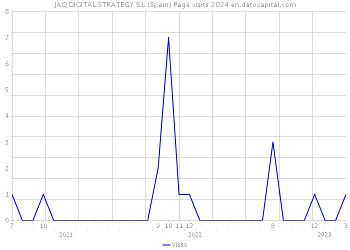 JAQ DIGITAL STRATEGY S.L (Spain) Page visits 2024 