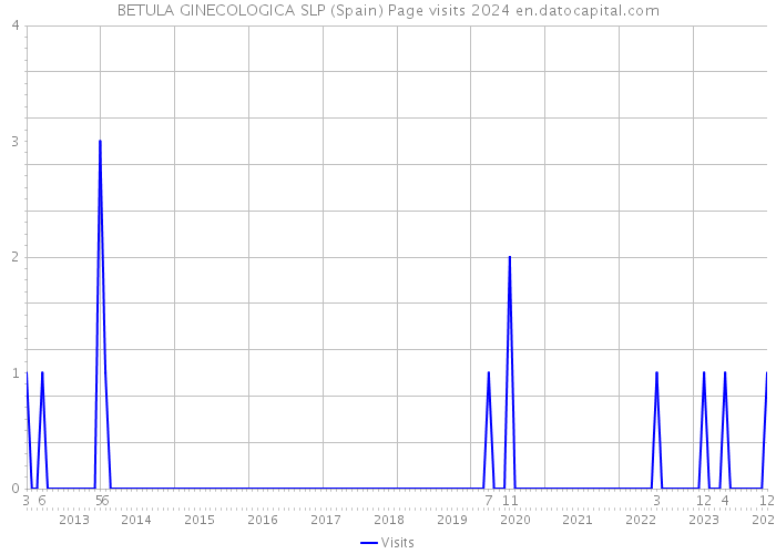 BETULA GINECOLOGICA SLP (Spain) Page visits 2024 