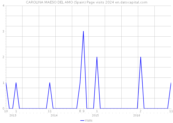 CAROLINA MAESO DEL AMO (Spain) Page visits 2024 
