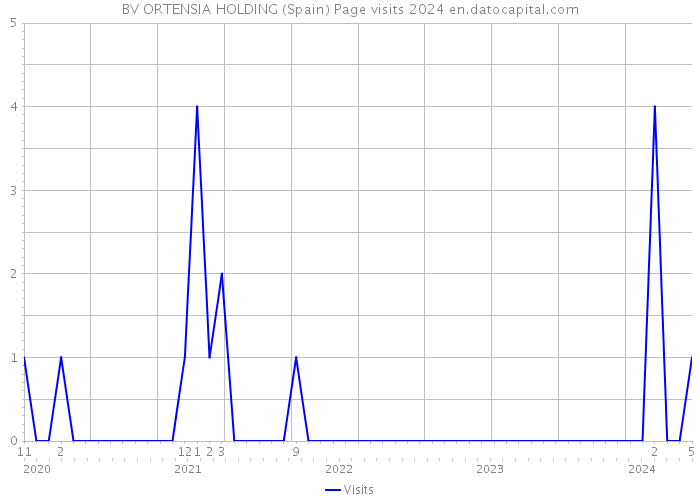 BV ORTENSIA HOLDING (Spain) Page visits 2024 