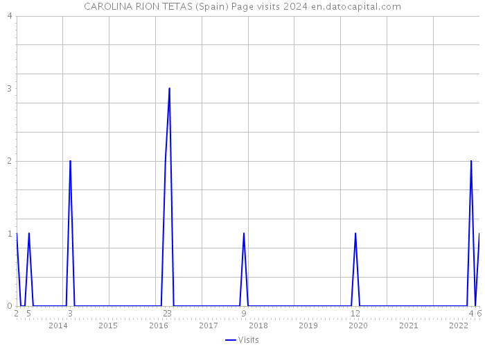 CAROLINA RION TETAS (Spain) Page visits 2024 