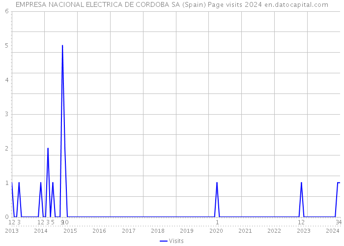 EMPRESA NACIONAL ELECTRICA DE CORDOBA SA (Spain) Page visits 2024 