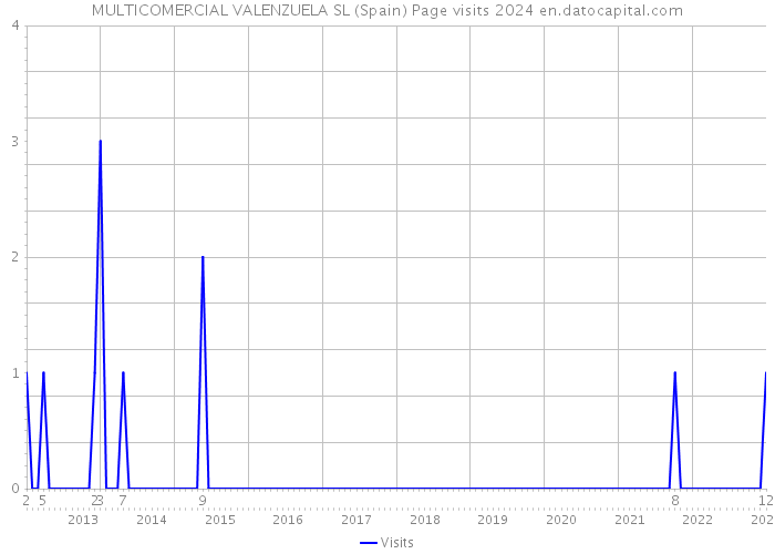 MULTICOMERCIAL VALENZUELA SL (Spain) Page visits 2024 