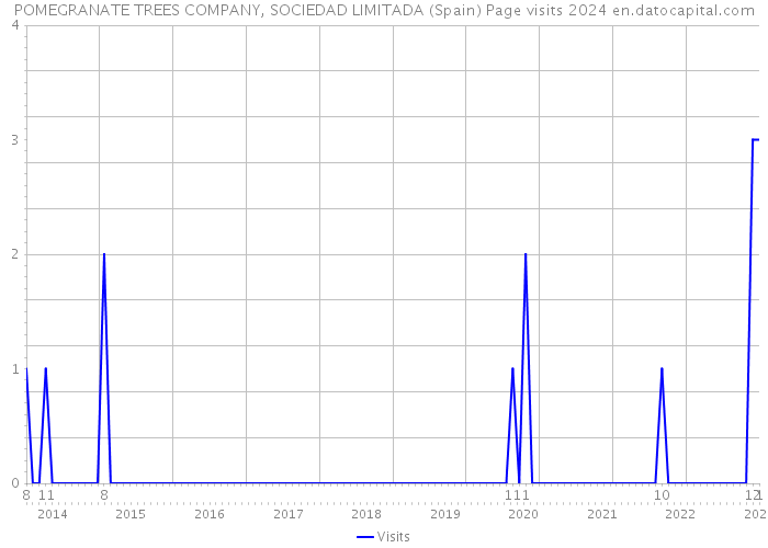 POMEGRANATE TREES COMPANY, SOCIEDAD LIMITADA (Spain) Page visits 2024 