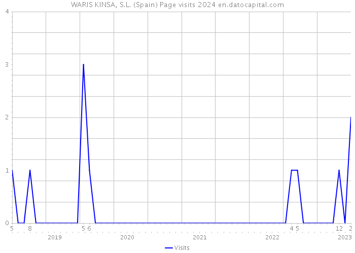 WARIS KINSA, S.L. (Spain) Page visits 2024 