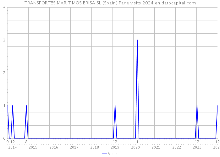 TRANSPORTES MARITIMOS BRISA SL (Spain) Page visits 2024 