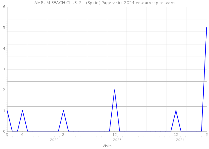 AMRUM BEACH CLUB, SL. (Spain) Page visits 2024 