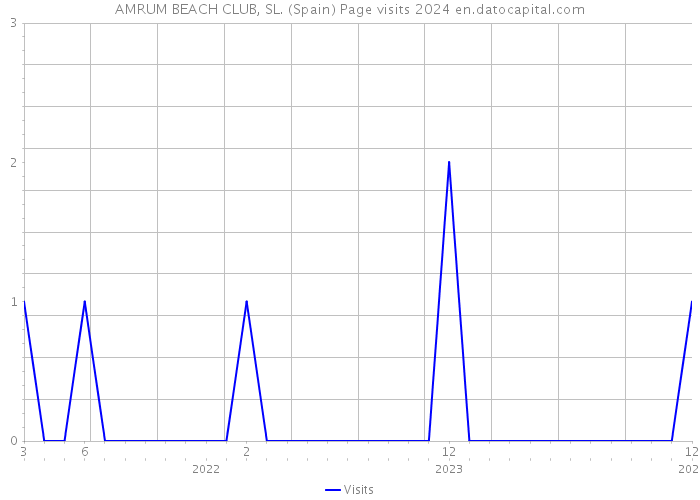 AMRUM BEACH CLUB, SL. (Spain) Page visits 2024 