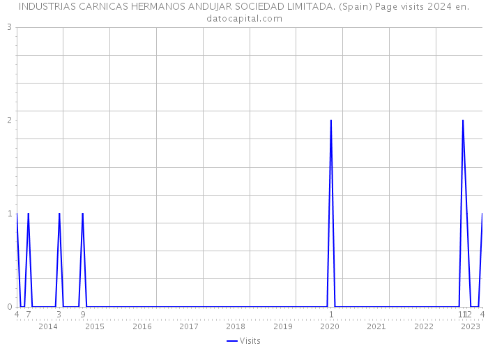 INDUSTRIAS CARNICAS HERMANOS ANDUJAR SOCIEDAD LIMITADA. (Spain) Page visits 2024 