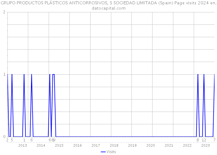 GRUPO PRODUCTOS PLÁSTICOS ANTICORROSIVOS, S SOCIEDAD LIMITADA (Spain) Page visits 2024 
