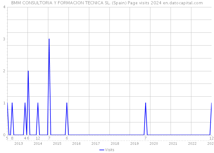 BMM CONSULTORIA Y FORMACION TECNICA SL. (Spain) Page visits 2024 