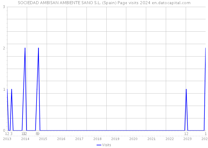 SOCIEDAD AMBISAN AMBIENTE SANO S.L. (Spain) Page visits 2024 