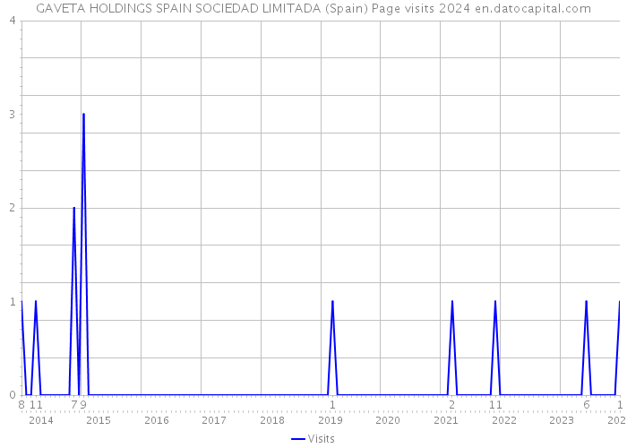 GAVETA HOLDINGS SPAIN SOCIEDAD LIMITADA (Spain) Page visits 2024 